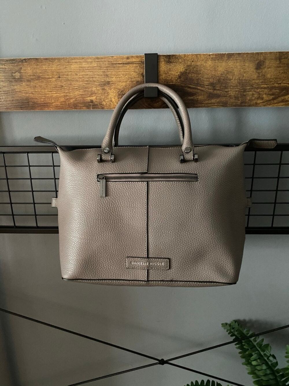 Danielle Nicole Gray Leather Satchel